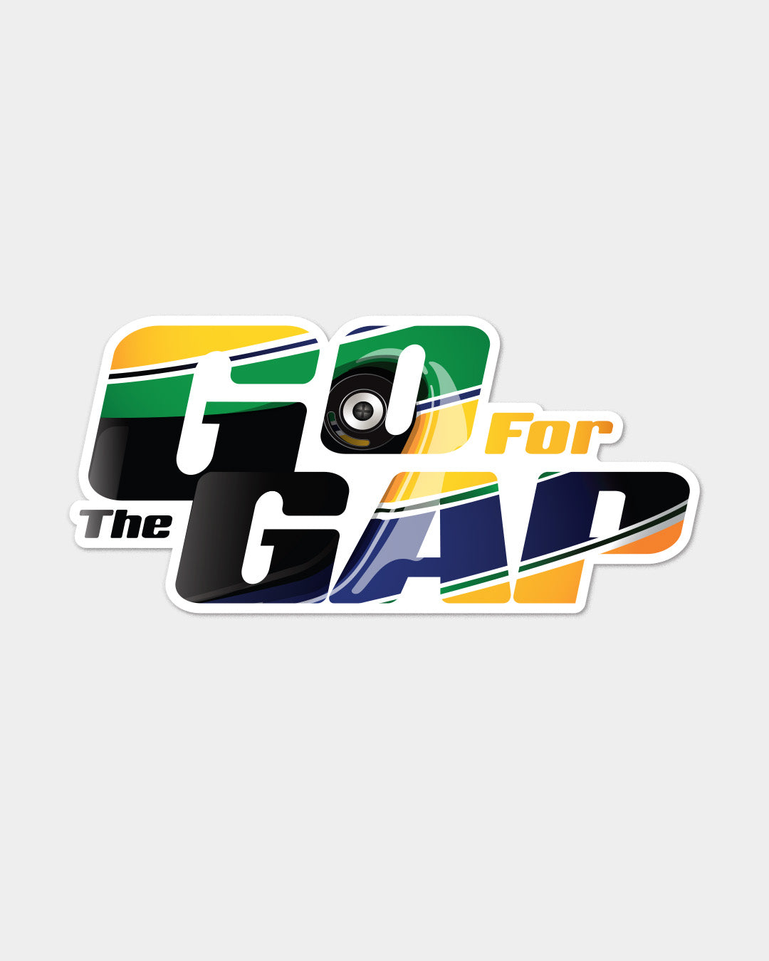 Go For The Gap Senna Stiker