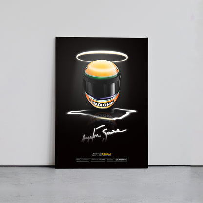 Ayrton Senna IMOLA premium poster 50x70cm na foreksu bez rama.