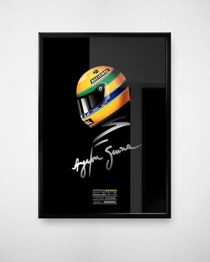 Ayrton Senna Signature poster, limitirana serija na premium saten papiru. 50x70cm bez rama.