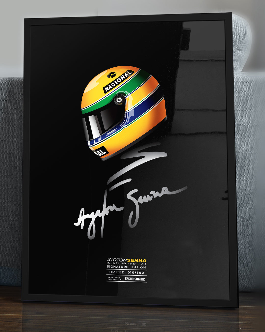 Ayrton Senna Signature poster, limitirana serija na premium saten papiru. 60x90 cm bez rama.